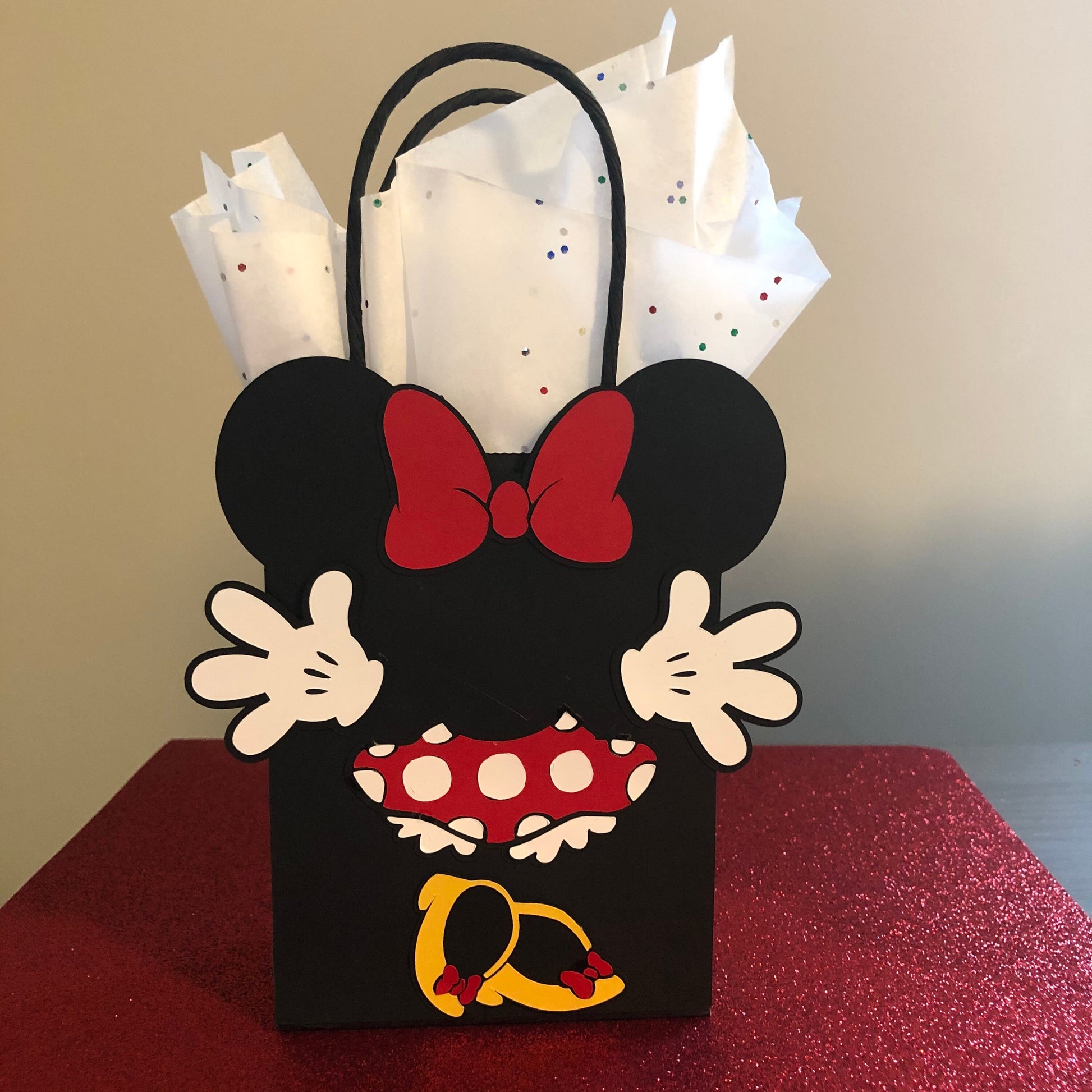 Set of 12 Mickey and Minnie mouse birthday party favor bags / Goodies / Treat bags / First Birthday party Decoration