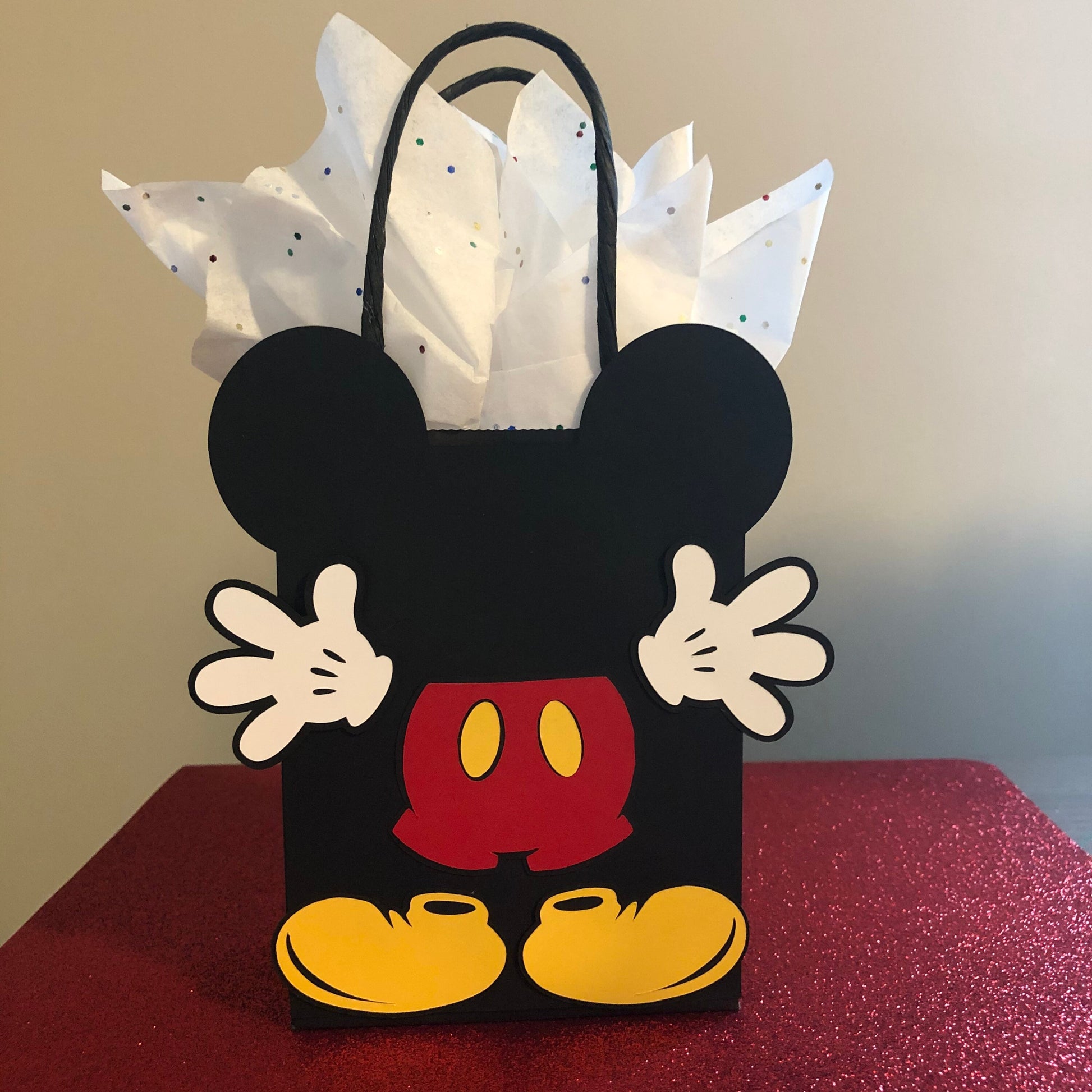 Set of 12 Mickey and Minnie mouse birthday party favor bags / Goodies / Treat bags / First Birthday party Decoration