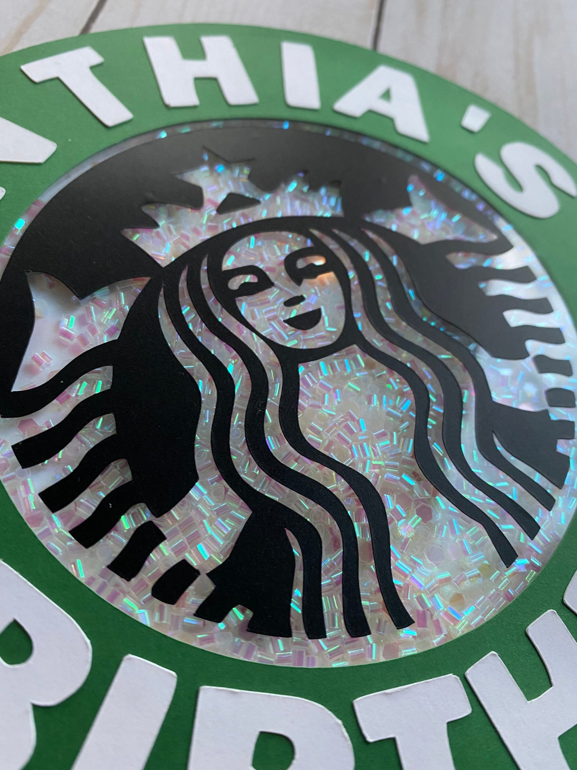 Starbucks coffee birthday party cake topper / Frappe Birthday party Decoration