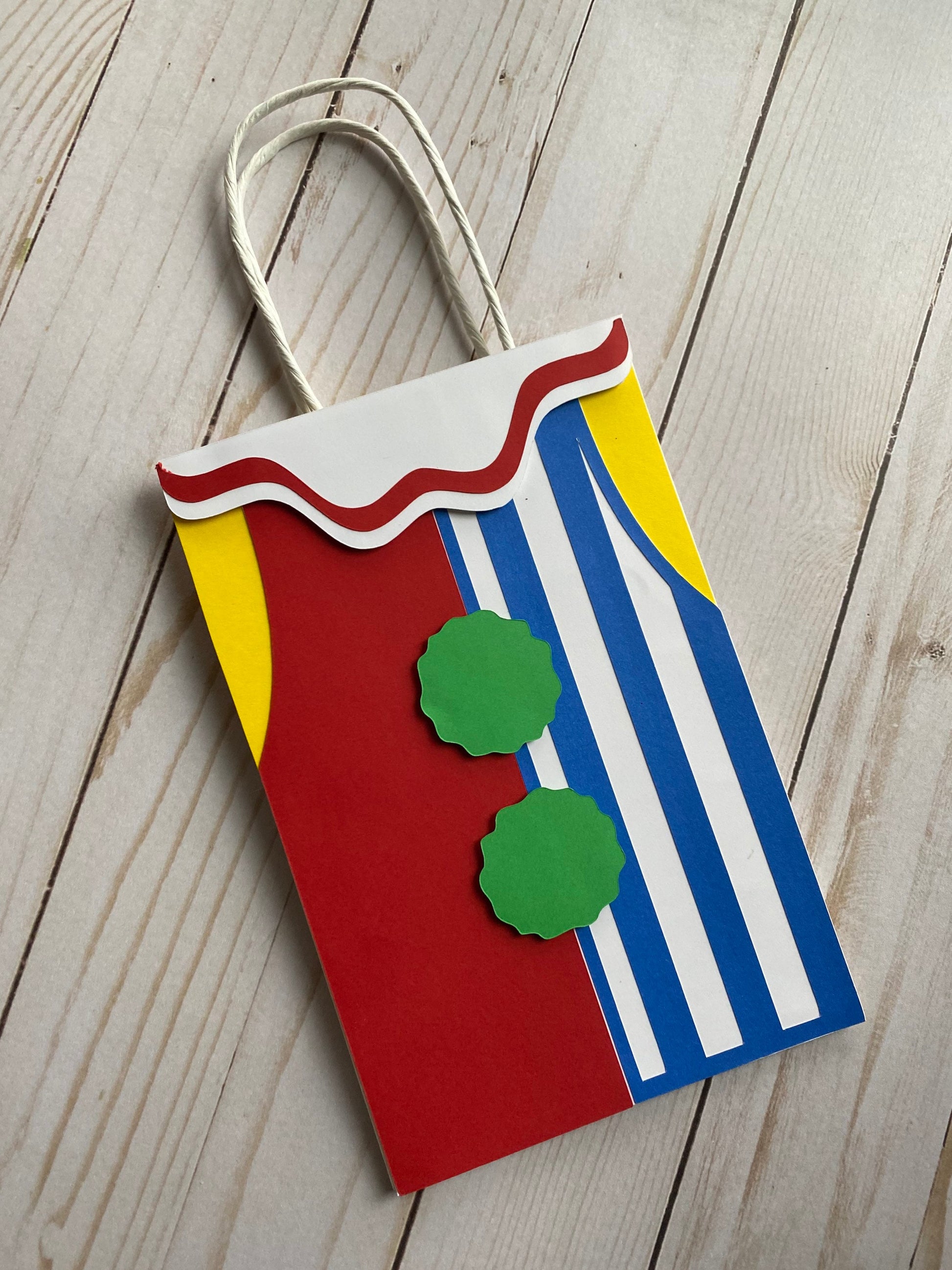 Set of 12 clown circus birthday party favor bags / Goodies / Treat bags / First Birthday party Decoration