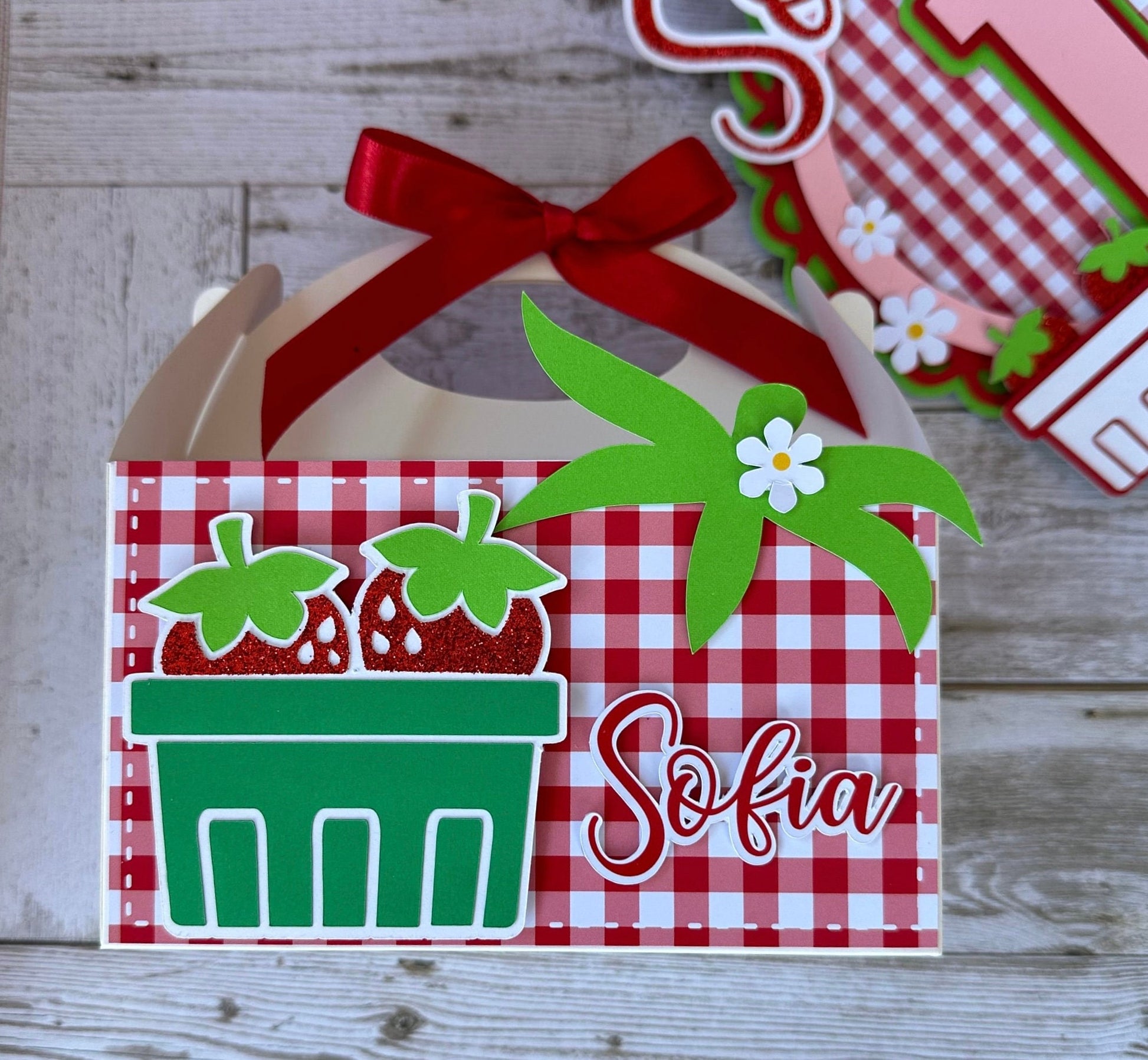 Strawberry Gable Box, fruit Decoration, first bir Theme, berr Birthday, Farm Treat Bags, decoration, party decoration