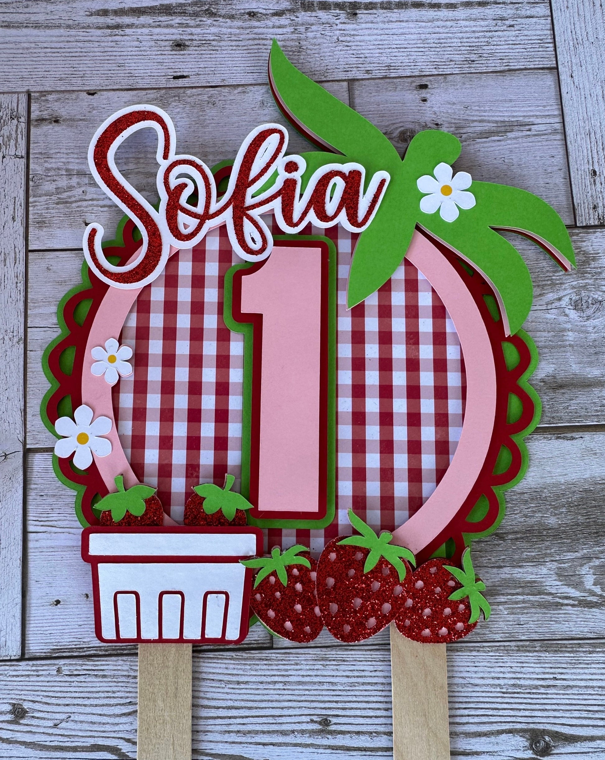Strawberry cake topper  fruit Decoration, strawberry first birthday Theme, berry Birthday,  cake topper , decoration, party decoration