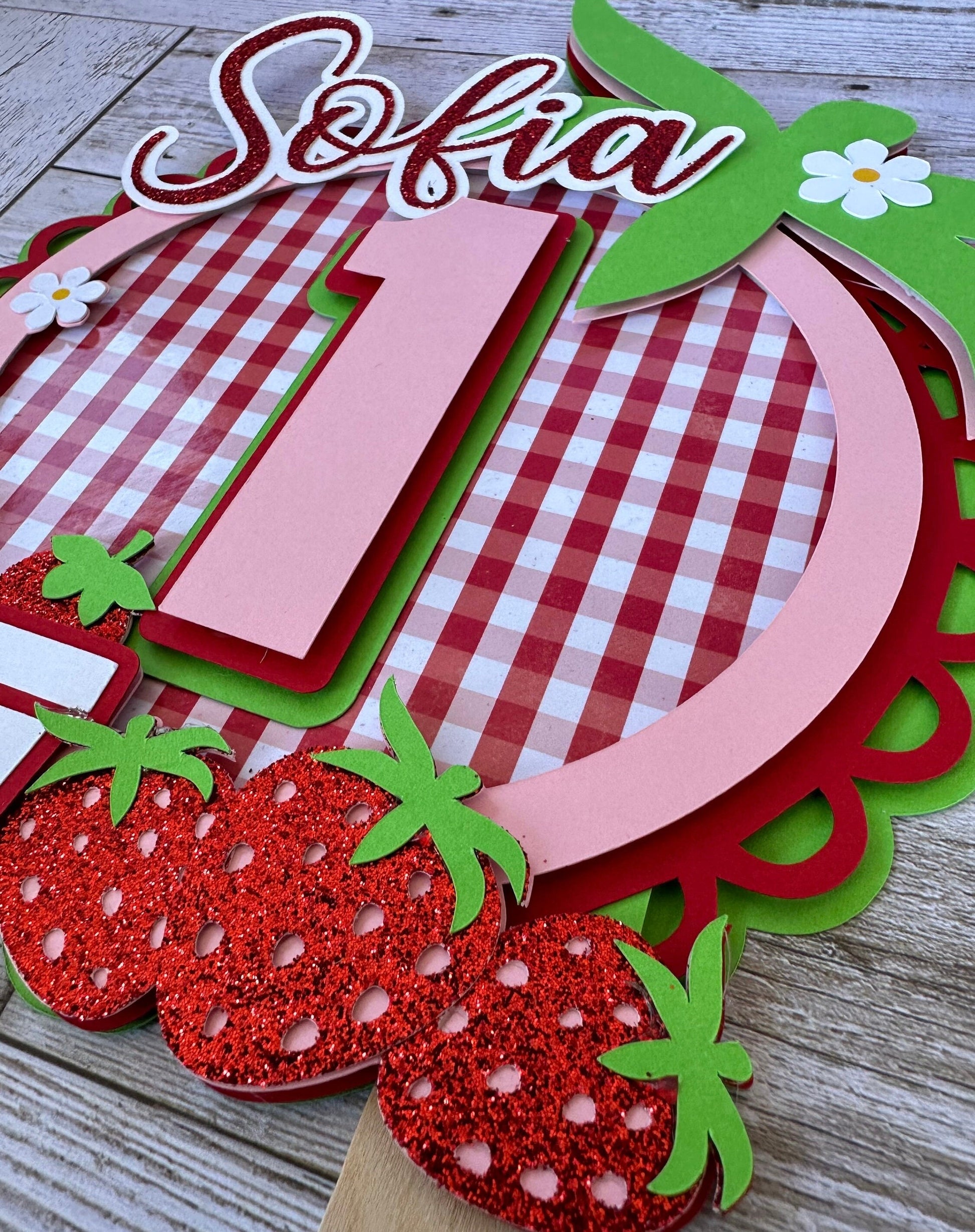 Strawberry cake topper  fruit Decoration, strawberry first birthday Theme, berry Birthday,  cake topper , decoration, party decoration